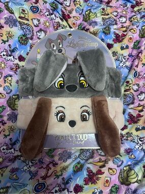 Disney Lady and the Tramp Plush Headband Set - Gray, Cream & Brown